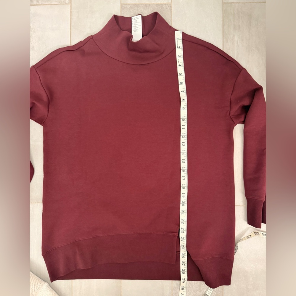 Wolford Oversized High Neck Burgundy Long Sleeve Sweater Size Small - Picture 7 of 7